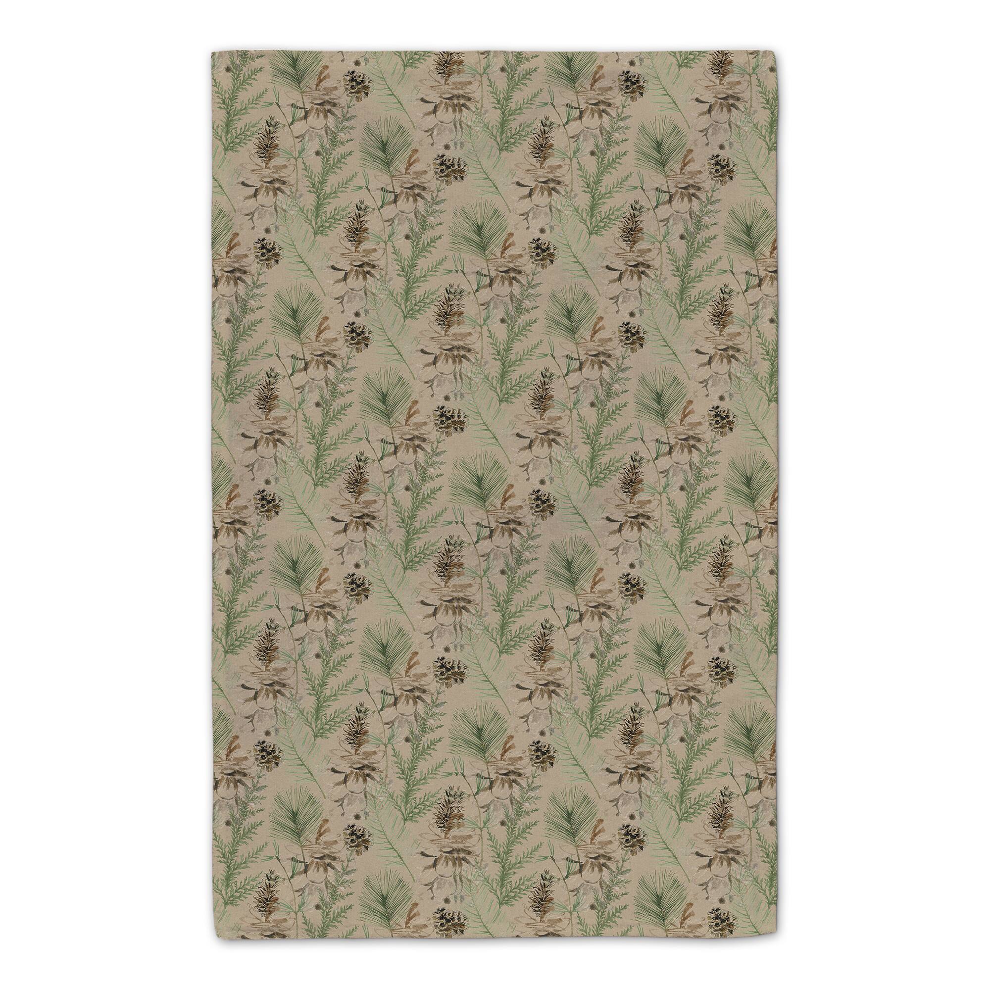 Brown Merry Christmas Cardinal Tea Towel Set